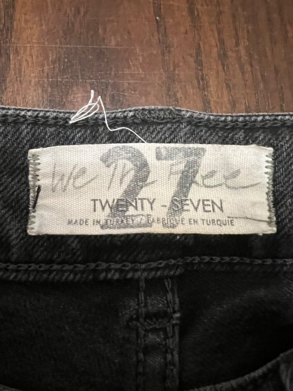 We The Free People Zuri Mom Jeans Black Dusty Roads Button Fly High Rise 27 - Picture 4 of 8